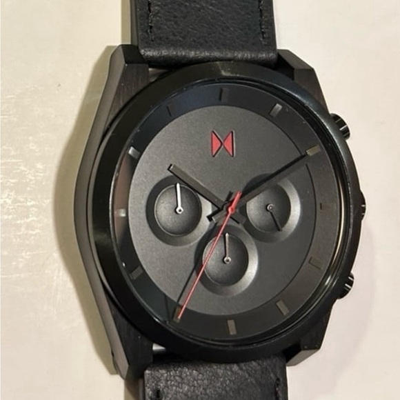 MVMT Element Watch With 44mm Black Face & Black Leather Band - Picture 3 of 8